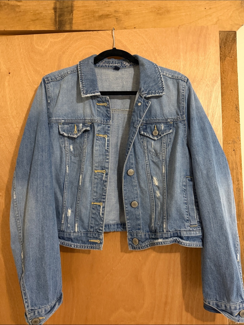 American Eagle Outfitters Light Wash Denim Jacket